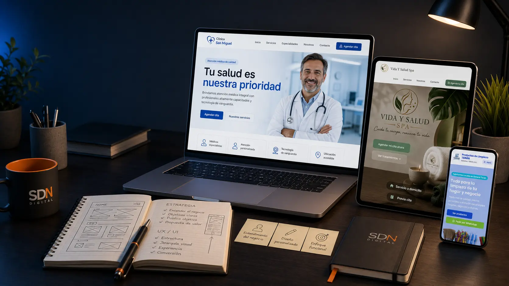 Mockup de proyectos web SDN
